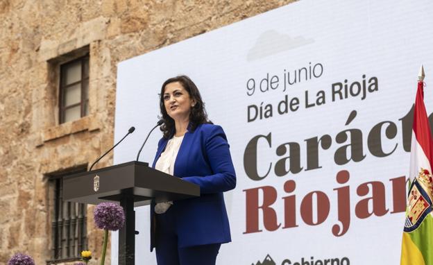 Concha Andreu, el pasado Día de La Rioja. / JUSTO RODRÍGUEZ
