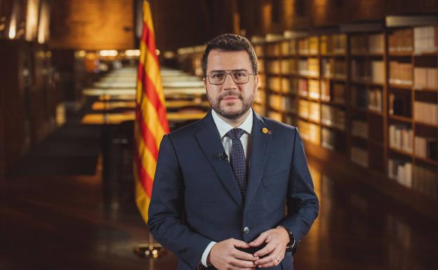 Pere Aragonès, durante su discurso navideño. /EFE