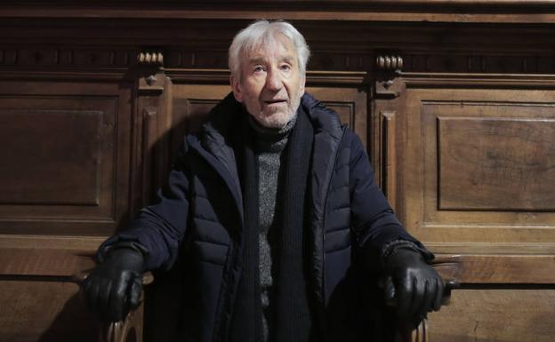 José Sacristán, ayer en el Monasterio de Yuso de San Millán de la Cogolla. / G. R.