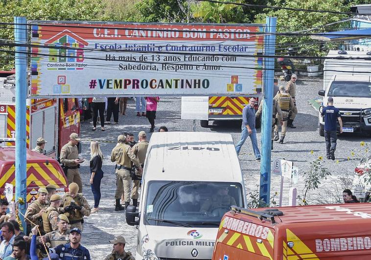 Un joven mata a cuatro niños en una guardería de Brasil