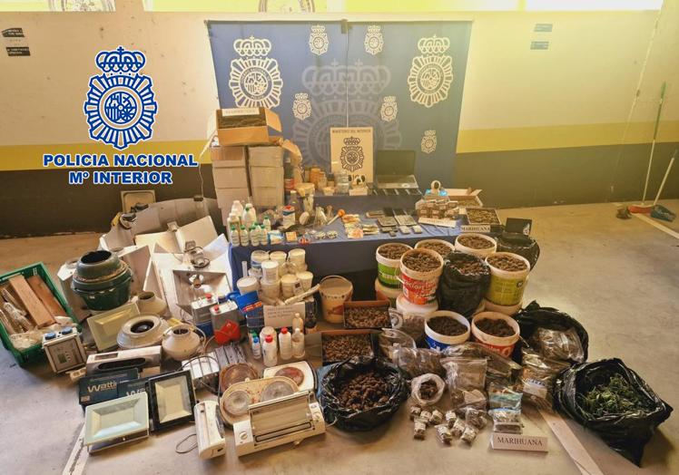 Imagen principal - Cinco detenidos tras desmantelar un laboratorio de anfetamina y metanfetamina en el centro de Logroño