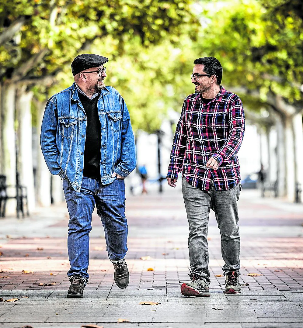 Julio Monteverde y Jorge Dioni, en El Espolón logroñés.