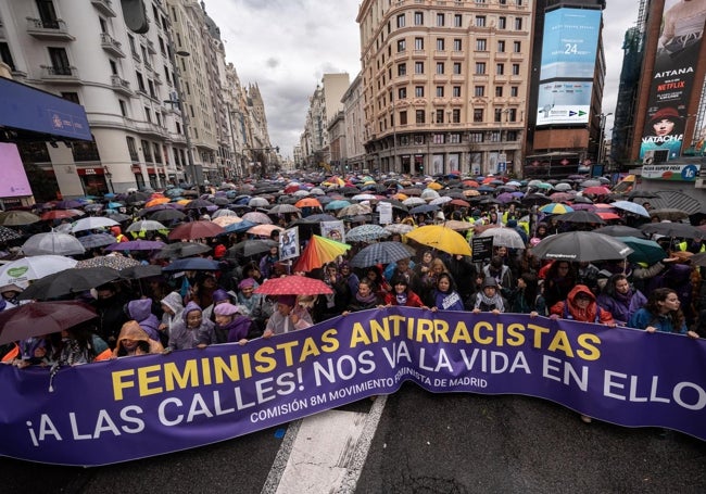 Asistentes a la marcha de Madrid.