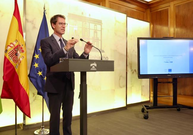 Gonzalo Capellán, en su comparecencia en el Palacete.