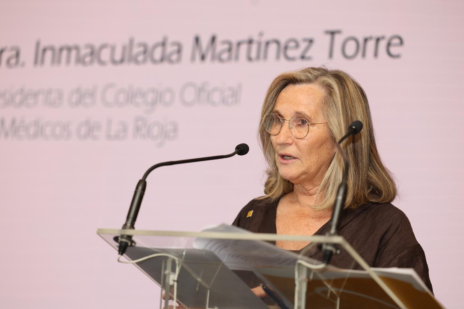 La presidenta del Colegio, Inmaculada Martínez Torre.