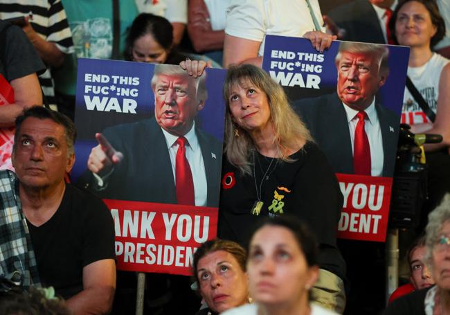Trump ha recibido un apoyo unánime en Israel.