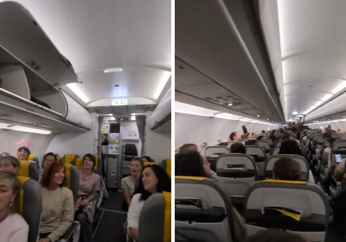 Emoción en un vuelo Bilbao - Barcelona cuando un coro, en el que participan riojanos, se lanza a cantar