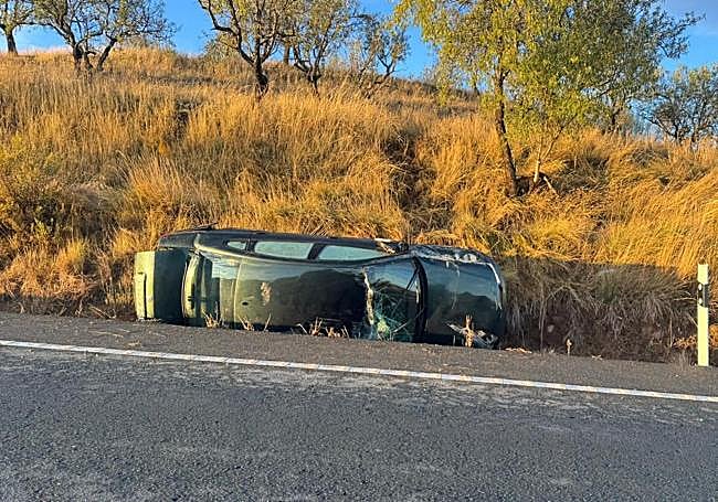 Salida de vía en la N-113.